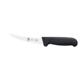 Нож обвалочный 130/260 мм. изогнутый, жесткое лезвие, черный SAFE /1/6/