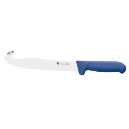 Нож для прокалывания брюшины и снятия кожи 210/340 мм. с крючком и зацепом, синий SAFE /1/6/
